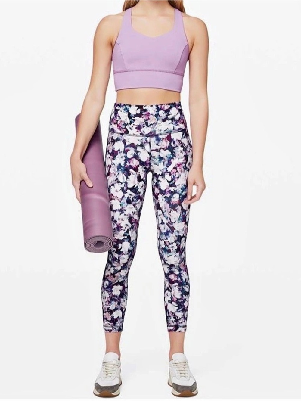 Lululemon Align High-Rise Pant 25" Floral Utopia Multi Leggings Purple & White